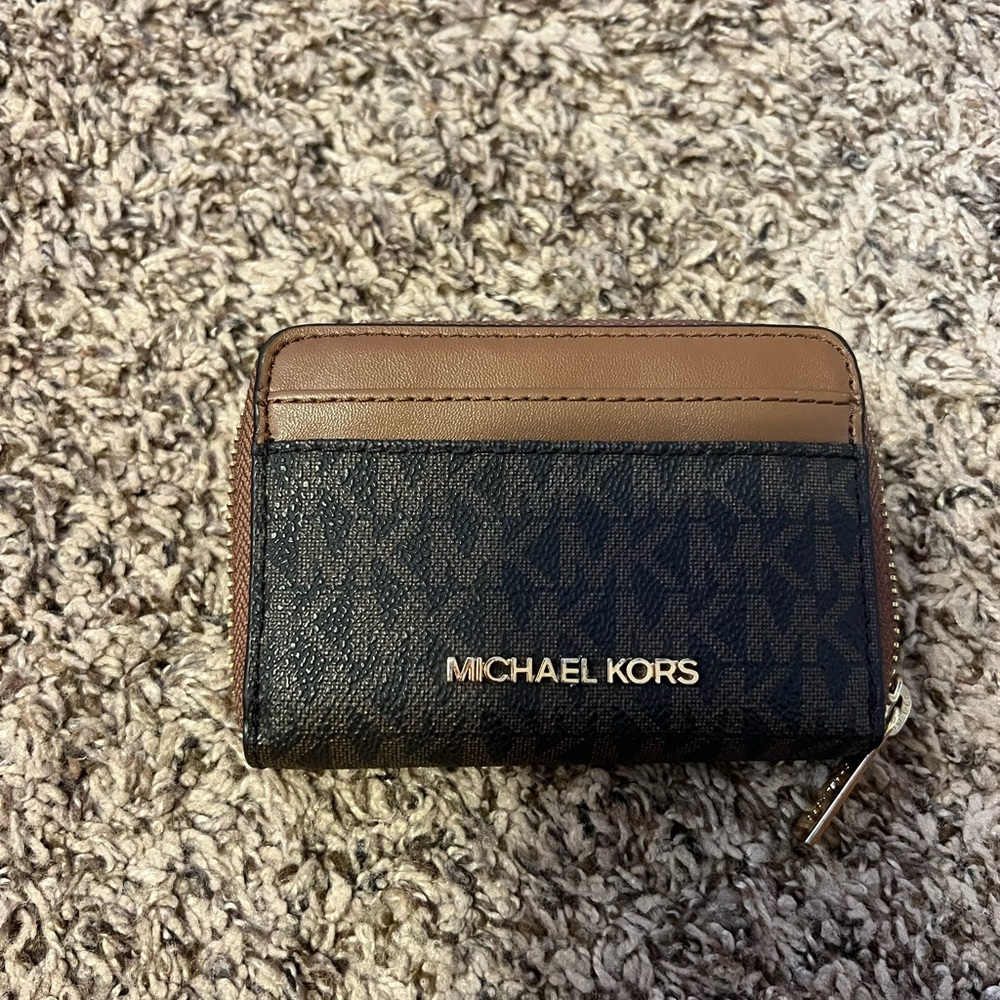 Michael Kors Two-Tone Wallet in Brown and Black